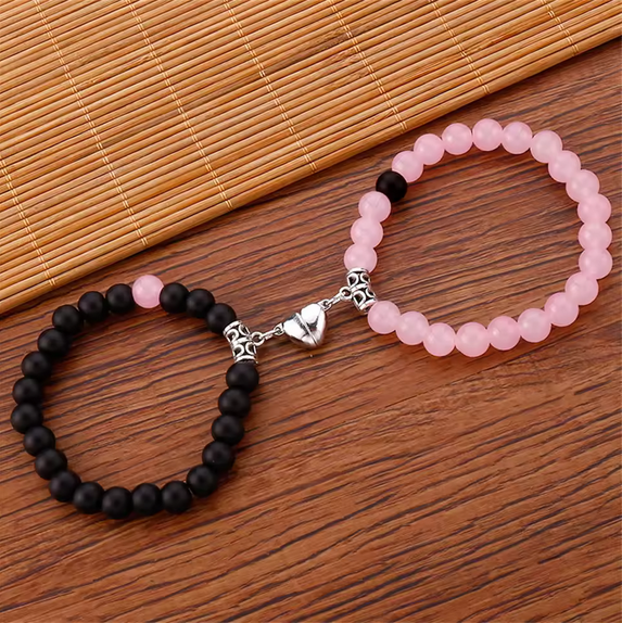 Heart Charm Bracelet Set