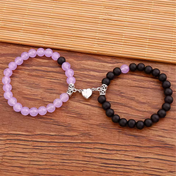 Heart Charm Bracelet Set