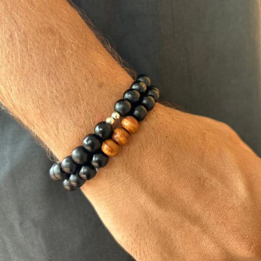 Matte Onyx Bracelet Set