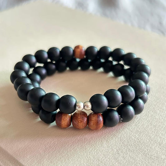 Matte Onyx Bracelet Set