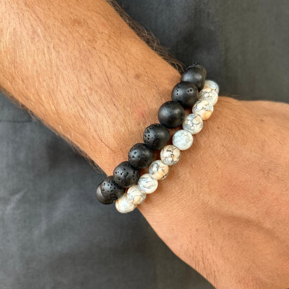 Lava Howlite Duo