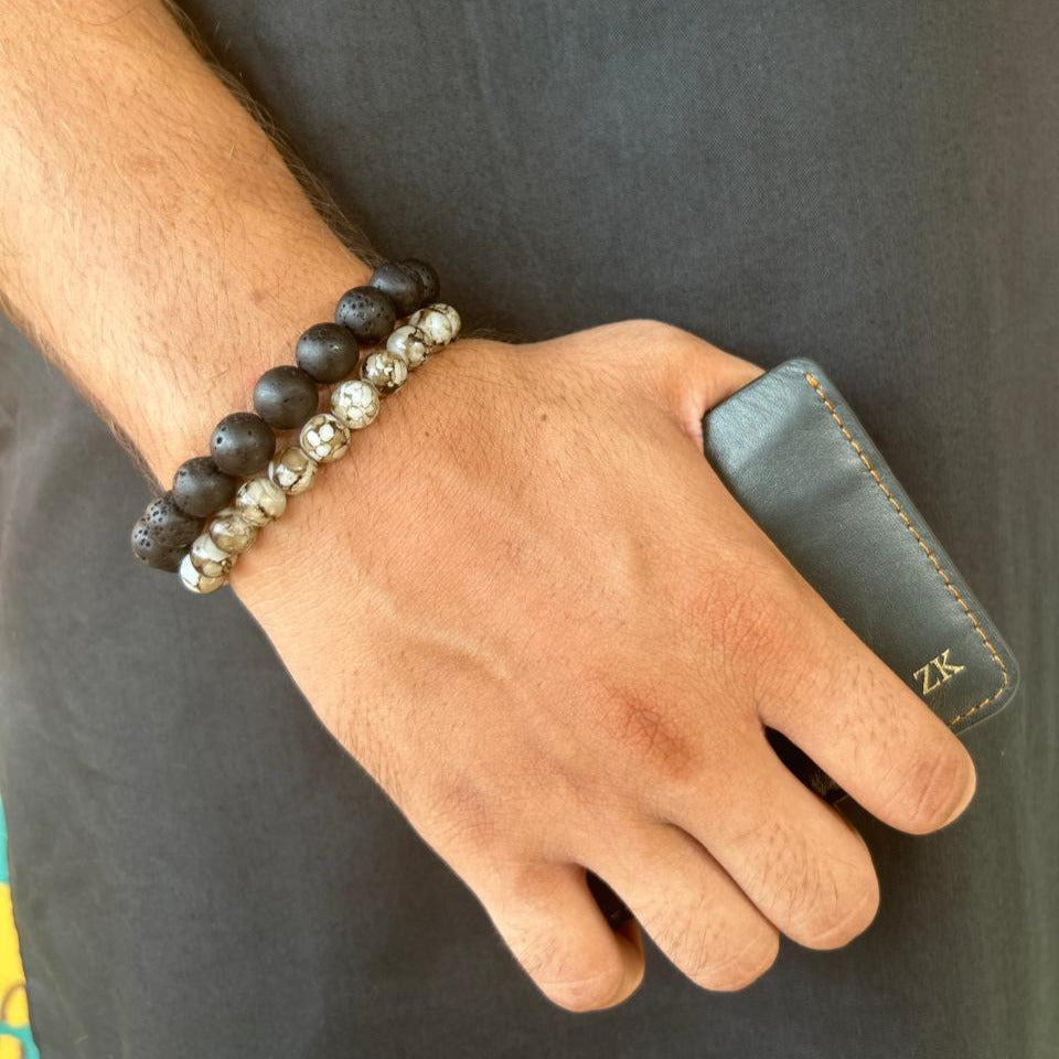 Lava Howlite Duo
