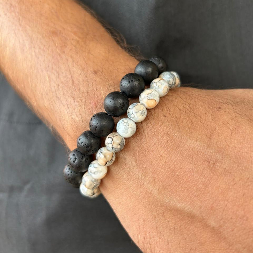 Lava Howlite Duo