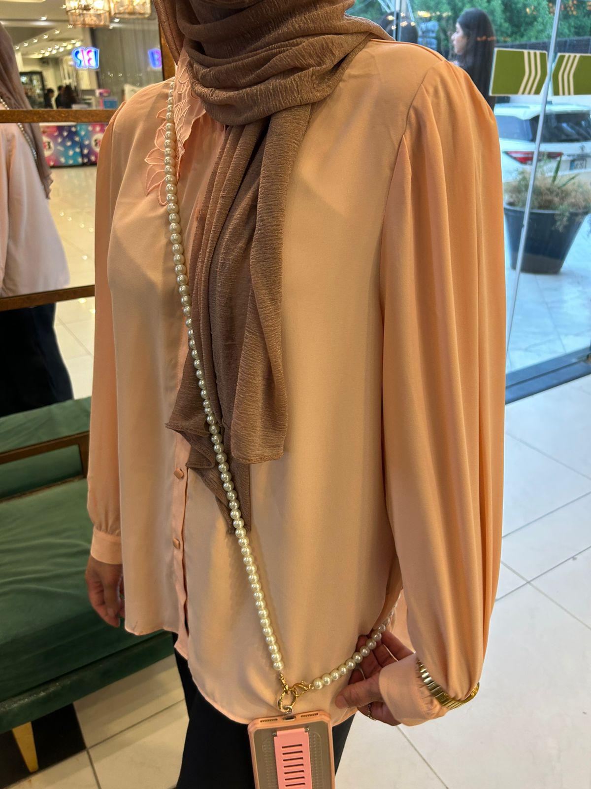 Cross-body pearl strap