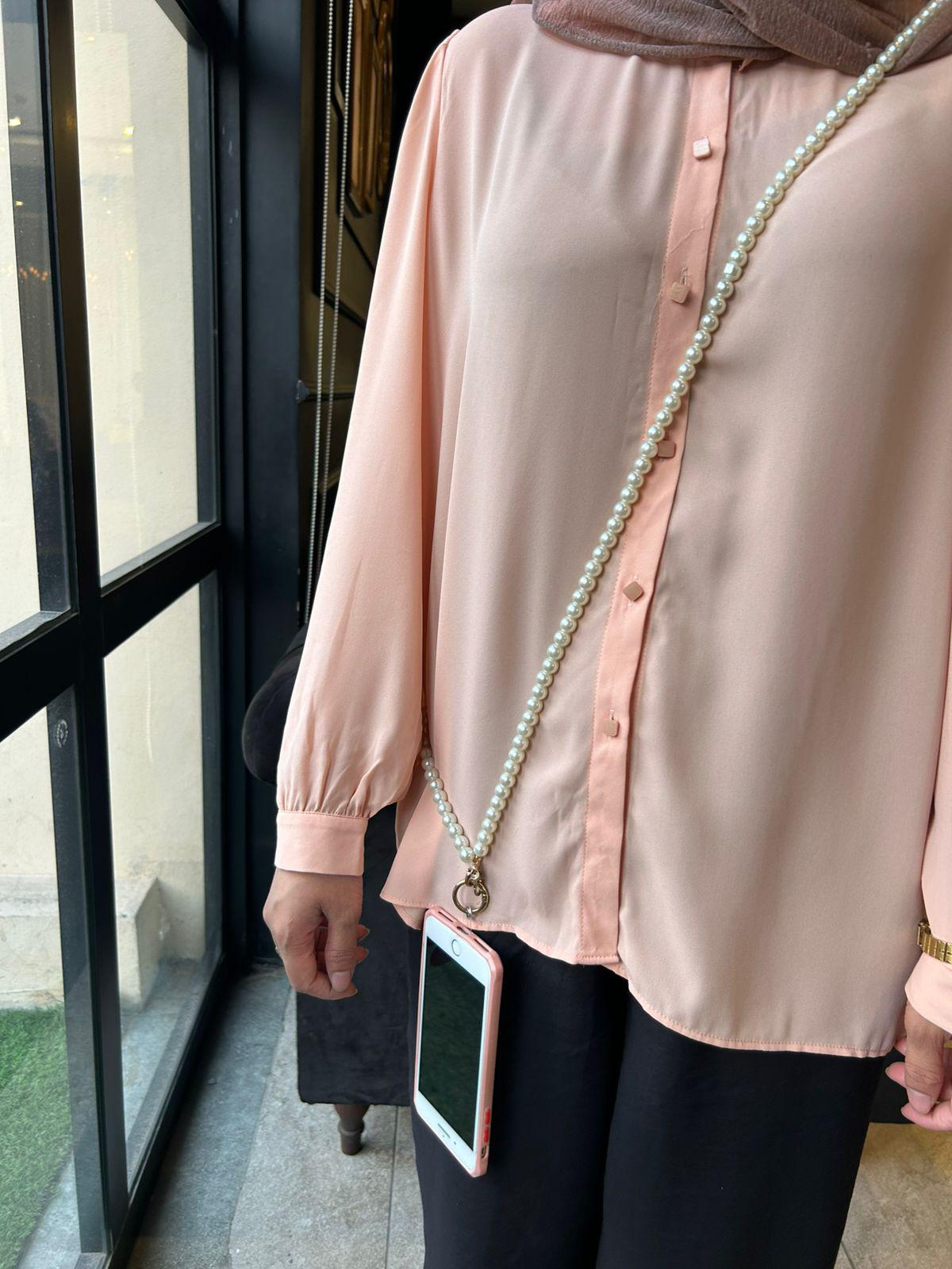 Cross-body pearl strap